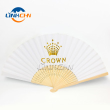 Advertitising Bamboo Hand Fans With Custom Logo Printed